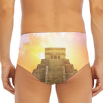 Mayan Civilization Print Men's Triangle Swim Briefs