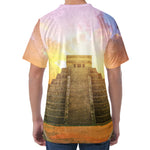 Mayan Civilization Print Men's Velvet T-Shirt