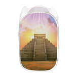 Mayan Civilization Print Mesh Laundry Hamper