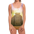 Mayan Civilization Print One Piece Swimsuit