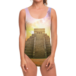 Mayan Civilization Print One Piece Swimsuit