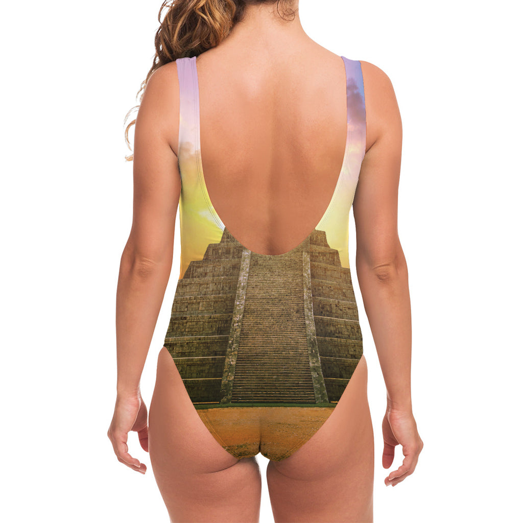 Mayan Civilization Print One Piece Swimsuit