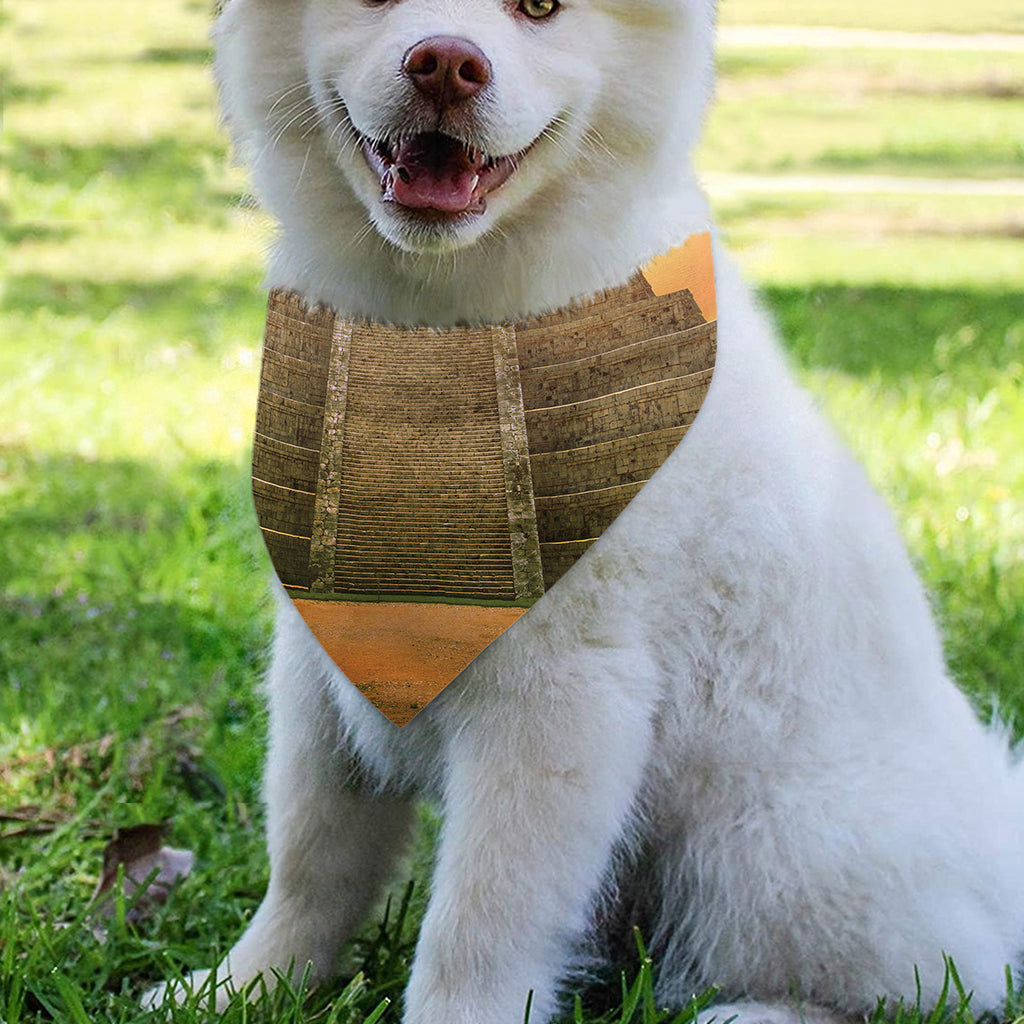 Mayan Civilization Print Over The Collar Dog Bandana
