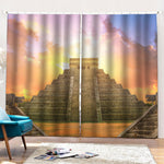 Mayan Civilization Print Pencil Pleat Curtains