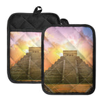 Mayan Civilization Print Pot Holders With Pocket
