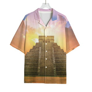 Mayan Civilization Print Rayon Hawaiian Shirt