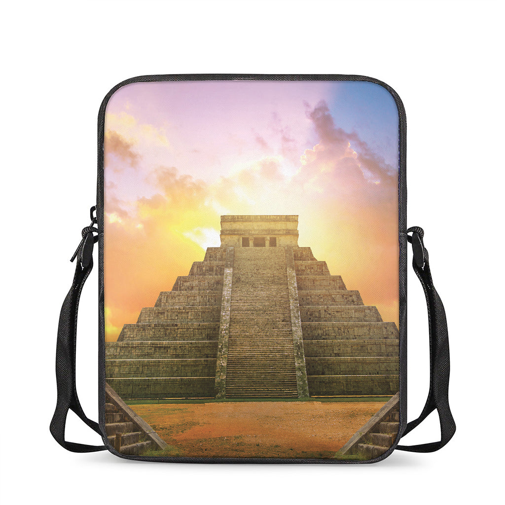 Mayan Civilization Print Rectangular Crossbody Bag