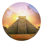 Mayan Civilization Print Round Blanket