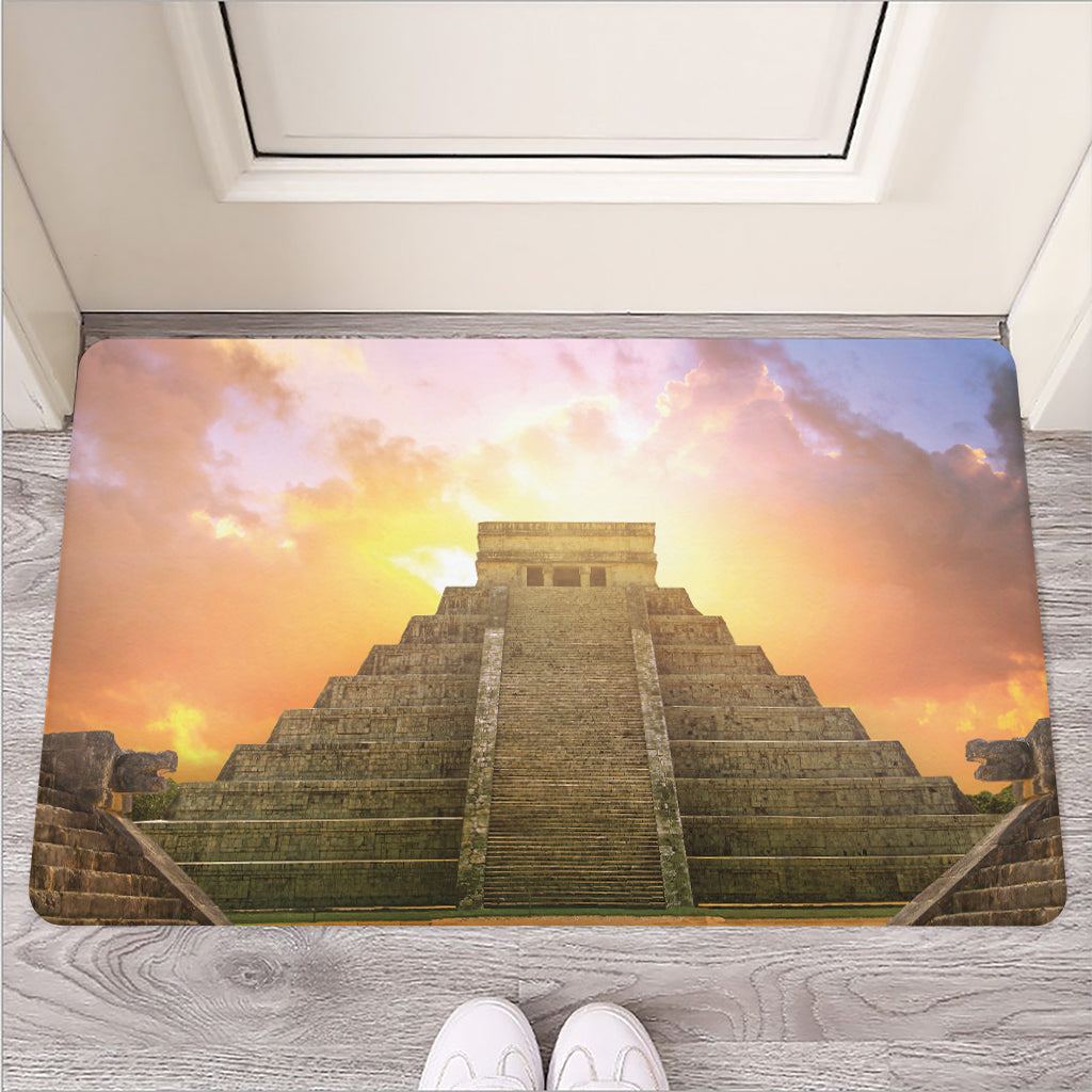 Mayan Civilization Print Rubber Doormat