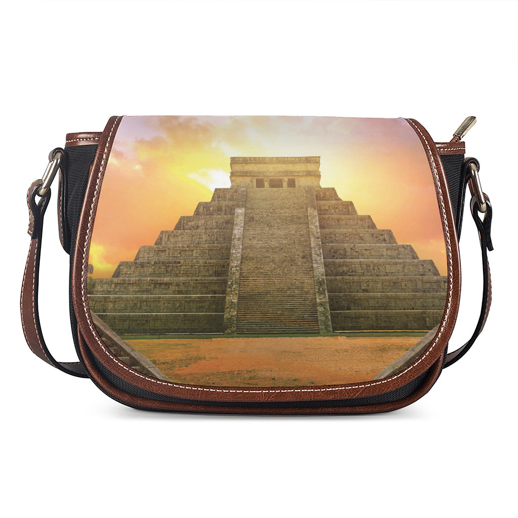 Mayan Civilization Print Saddle Bag