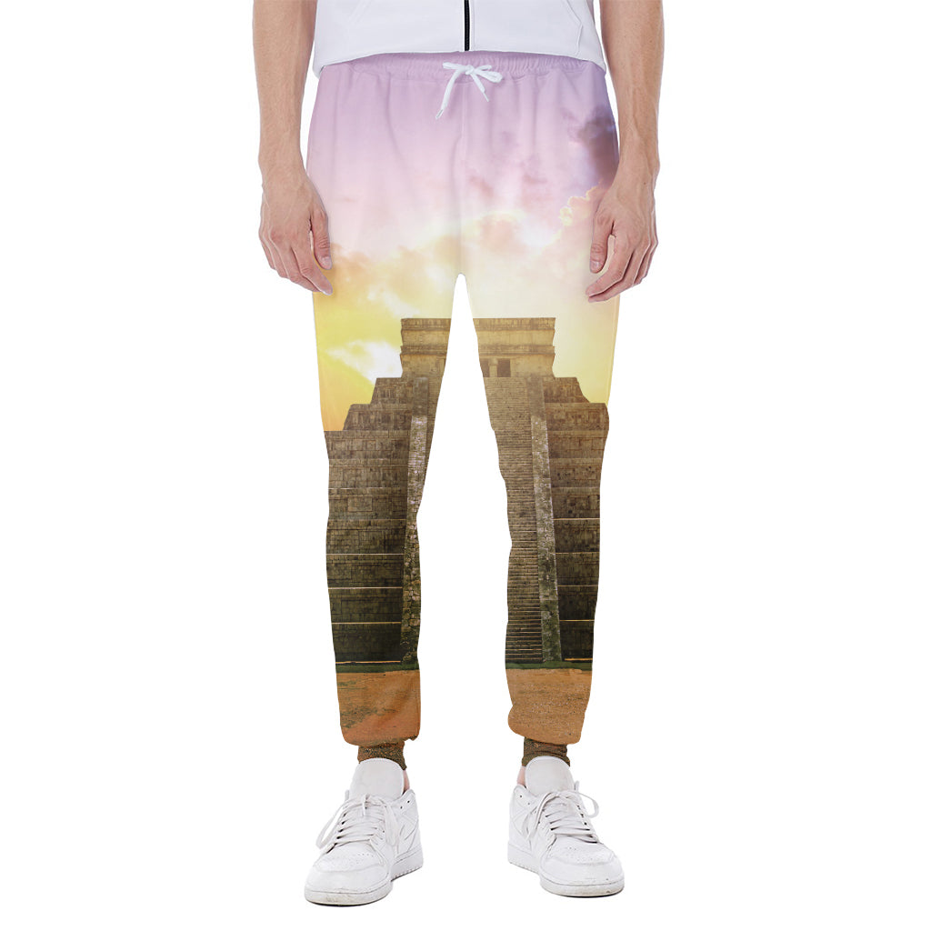 Mayan Civilization Print Scuba Joggers