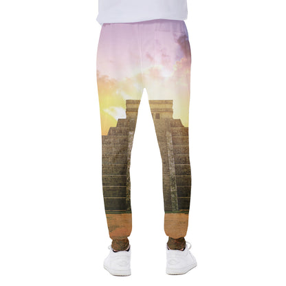 Mayan Civilization Print Scuba Joggers