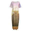 Mayan Civilization Print Short Sleeve Long Nightdress