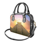 Mayan Civilization Print Shoulder Handbag