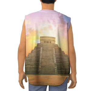 Mayan Civilization Print Sleeveless Baseball Jersey