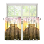 Mayan Civilization Print Tier Curtains