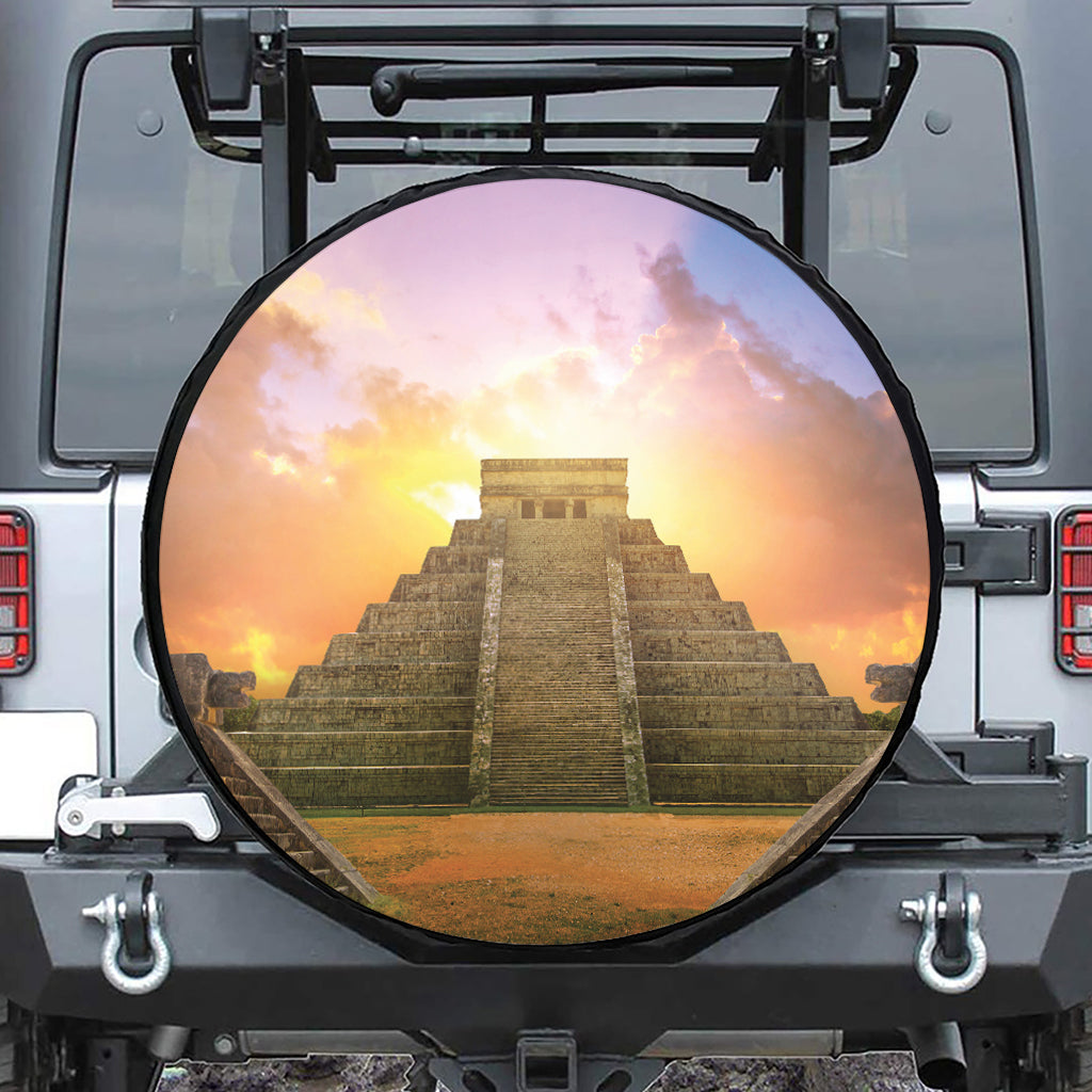 Mayan Civilization Print Tire Cover