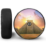 Mayan Civilization Print Tire Cover With Camera Hole