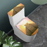 Mayan Civilization Print Toilet Lid And Tank Cover Set