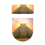Mayan Civilization Print Toilet Lid And Tank Cover Set