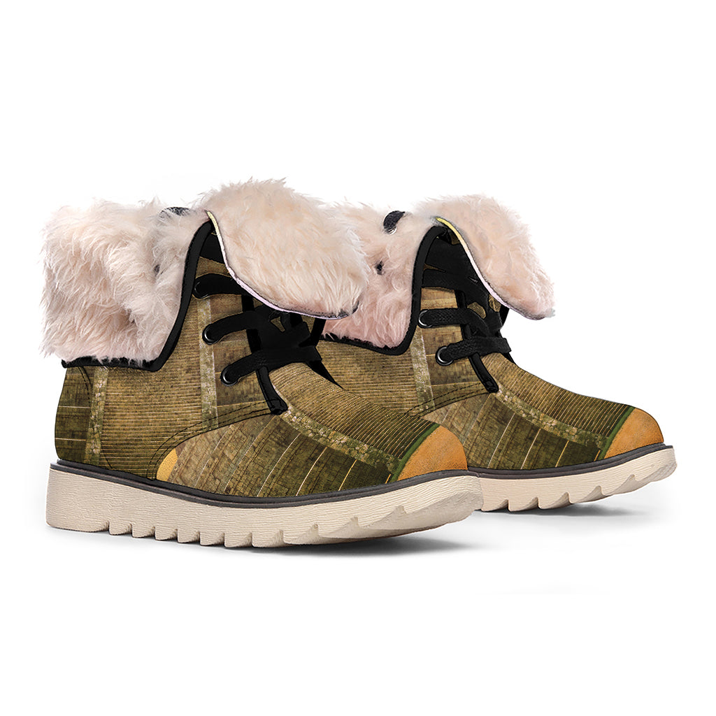 Mayan Civilization Print Winter Boots