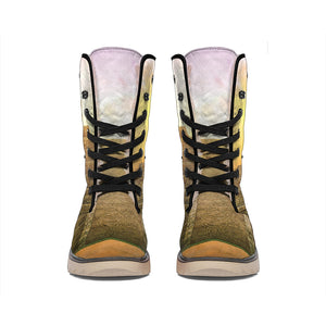 Mayan Civilization Print Winter Boots