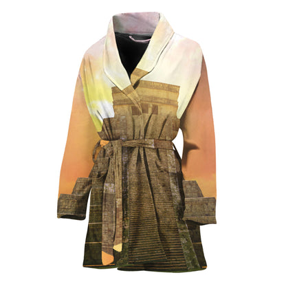 Mayan Civilization Print Women's Bathrobe