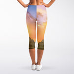 Mayan Civilization Print Women's Capri Leggings