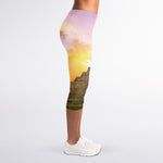 Mayan Civilization Print Women's Capri Leggings