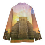 Mayan Civilization Print Women's Cotton Blazer