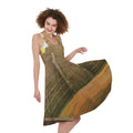 Mayan Civilization Print Sleeveless Knee Length Dress