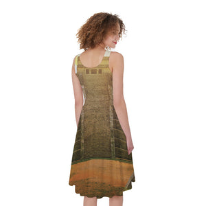 Mayan Civilization Print Women's Sleeveless Dress