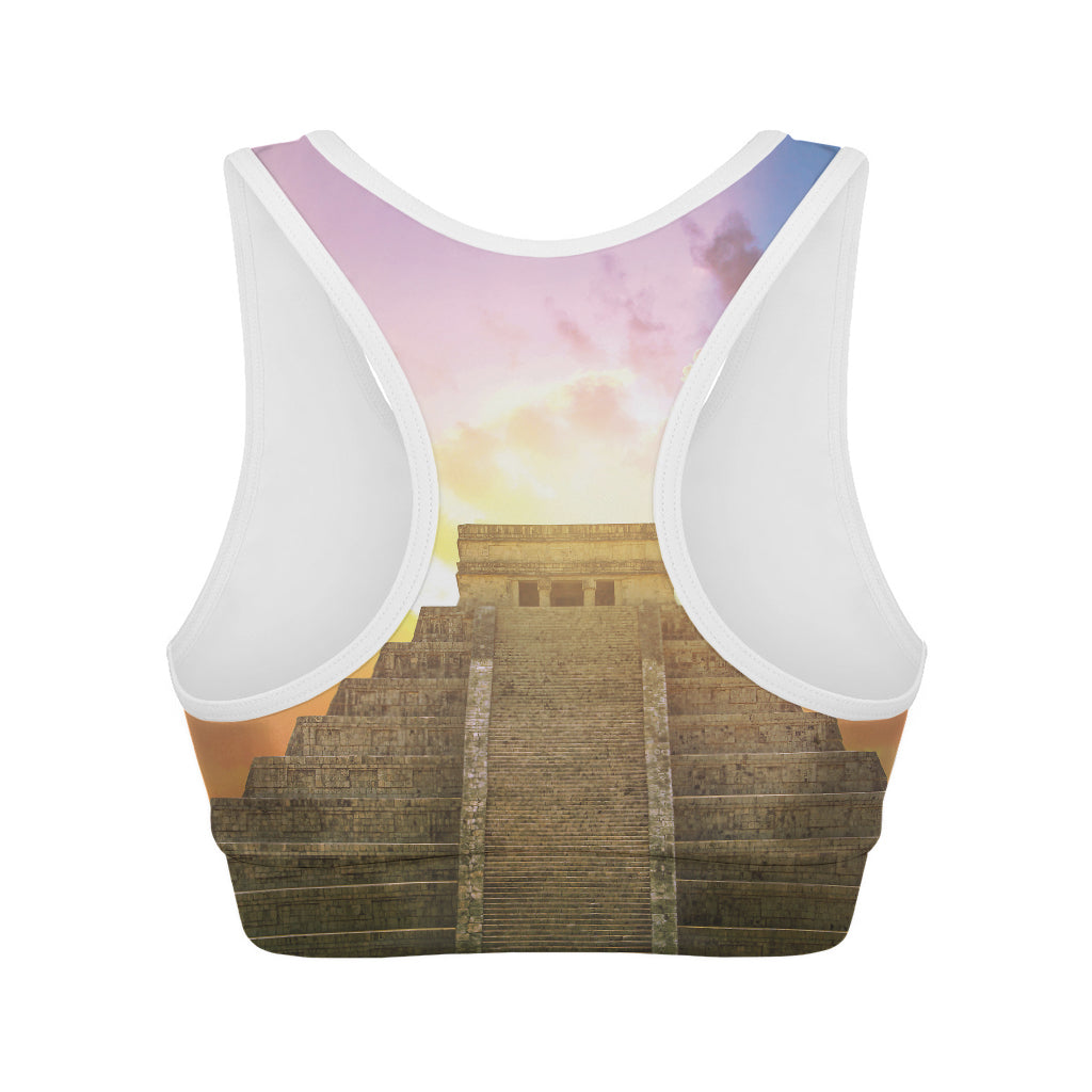 Mayan Civilization Print Women's Sports Bra