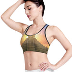 Mayan Civilization Print Women's Sports Bra