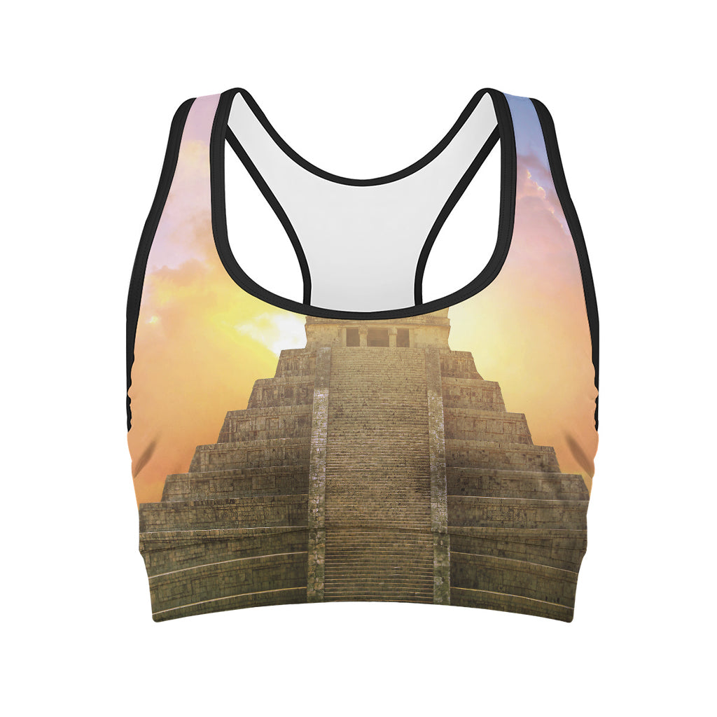 Mayan Civilization Print Women's Sports Bra