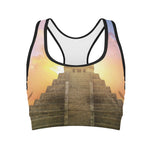 Mayan Civilization Print Women's Sports Bra