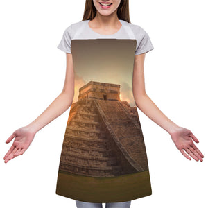 Mayan Pyramid Print Adjustable Apron