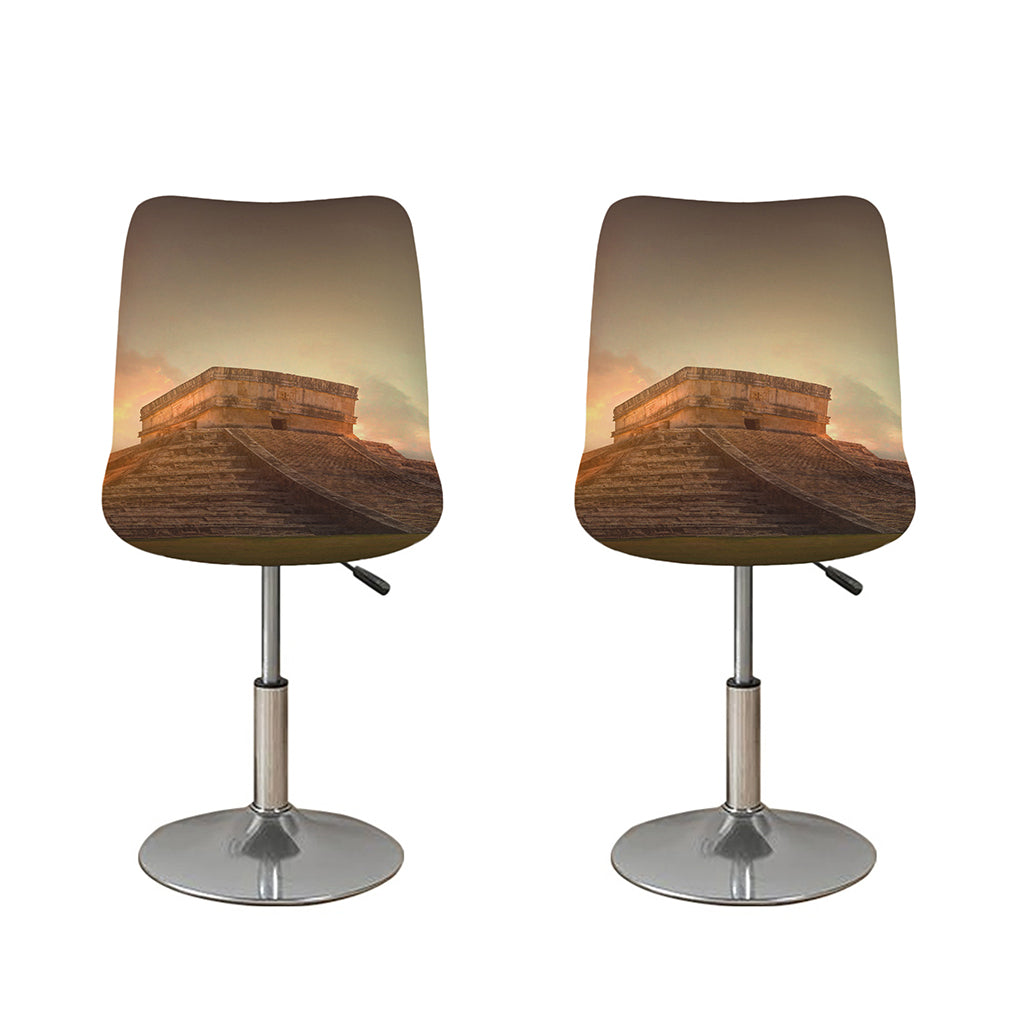 Mayan Pyramid Print Bar Stool Covers