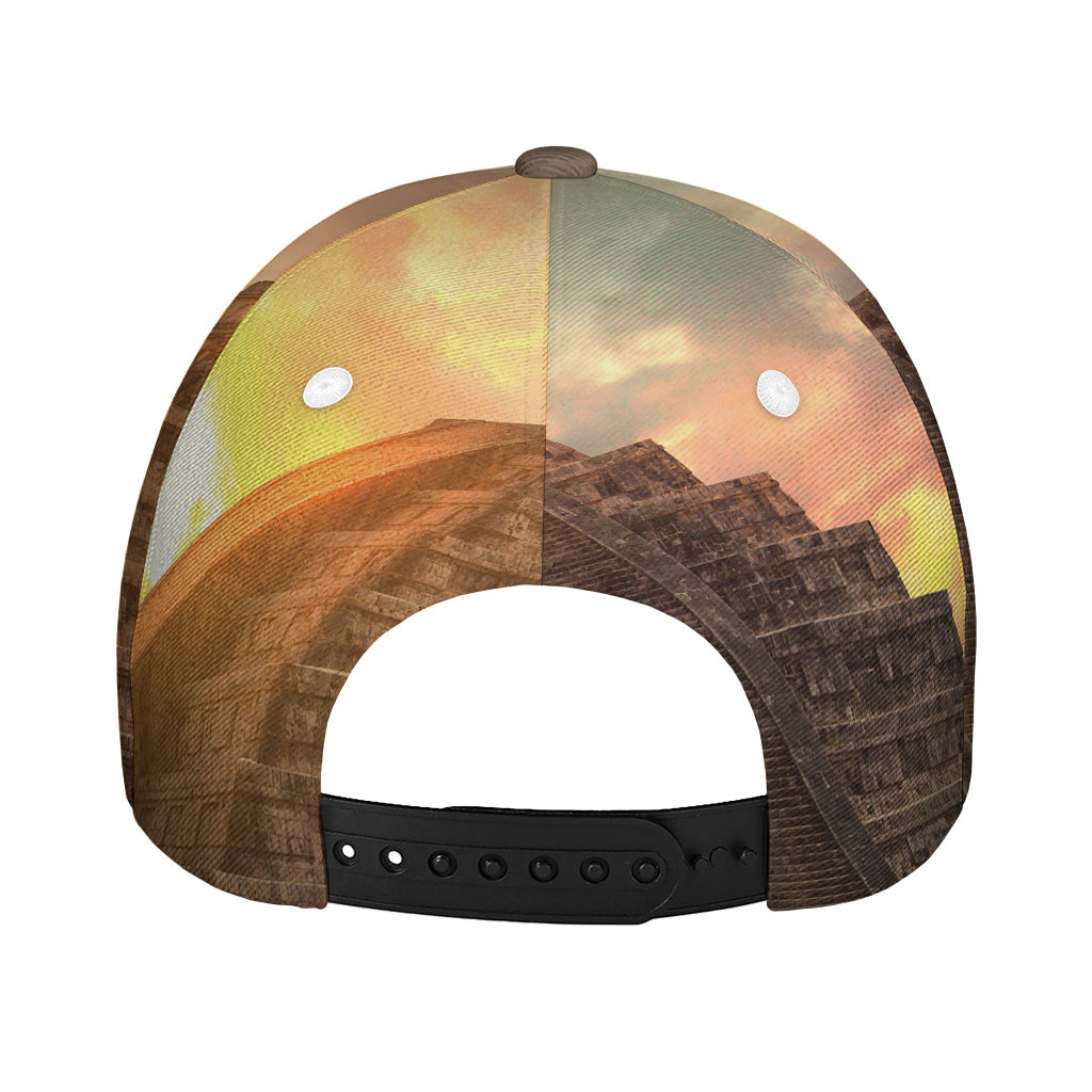 Mayan Pyramid Print Baseball Cap