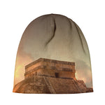 Mayan Pyramid Print Beanie