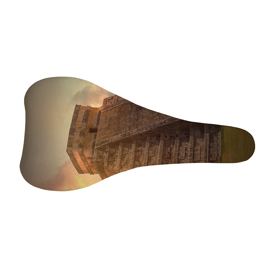 Mayan Pyramid Print Bicycle Seat Cover