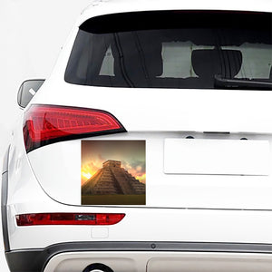 Mayan Pyramid Print Car Sticker