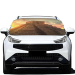 Mayan Pyramid Print Car Windshield Snow Cover