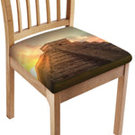 Mayan Pyramid Print Chair Cushion Cover