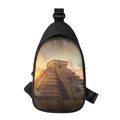 Mayan Pyramid Print Sling Bag