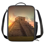 Mayan Pyramid Print Crossbody Lunch Bag