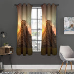 Mayan Pyramid Print Curtain