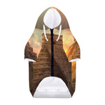 Mayan Pyramid Print Dog Zip Up Hoodie