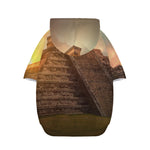Mayan Pyramid Print Dog Zip Up Hoodie