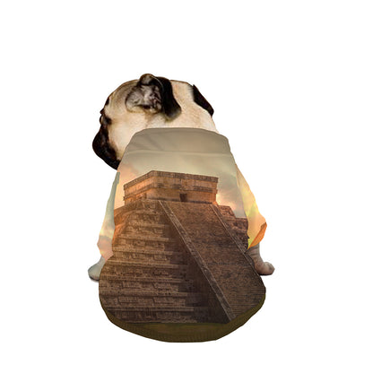 Mayan Pyramid Print Dog Zip Up Jacket